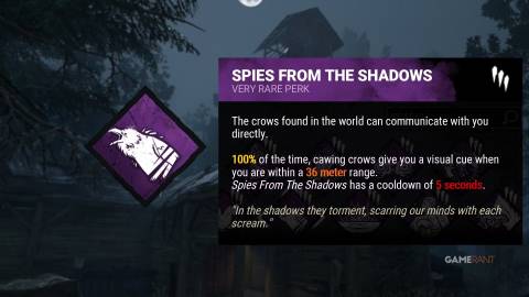 dead by daylight perk description spies from the shadows