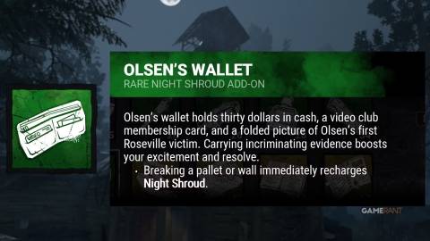dead by daylight the ghost face olsen's wallet addon