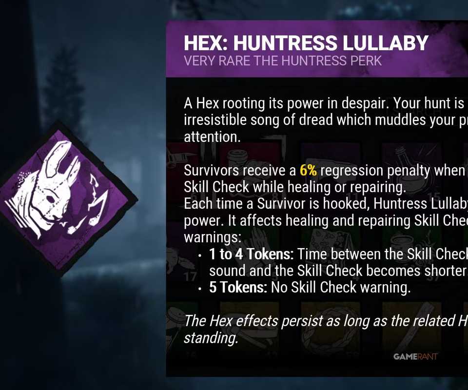 dead by daylight the huntress hex huntress lullaby