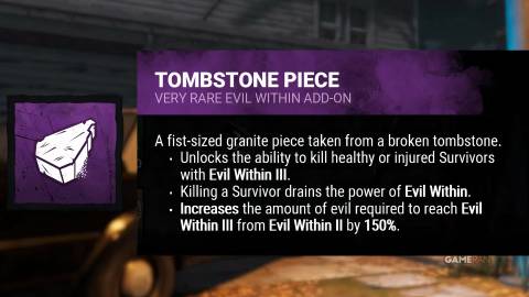 dead by daylight the shape tombstone piece addon