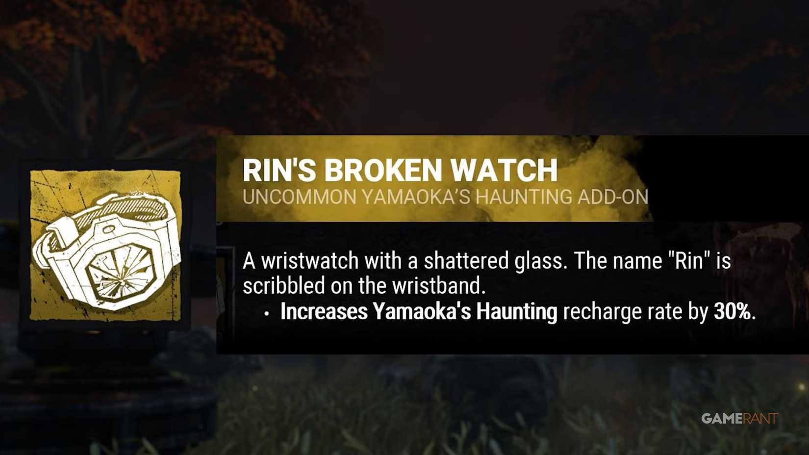 dead by daylight the spirit rin's broken watch addon
