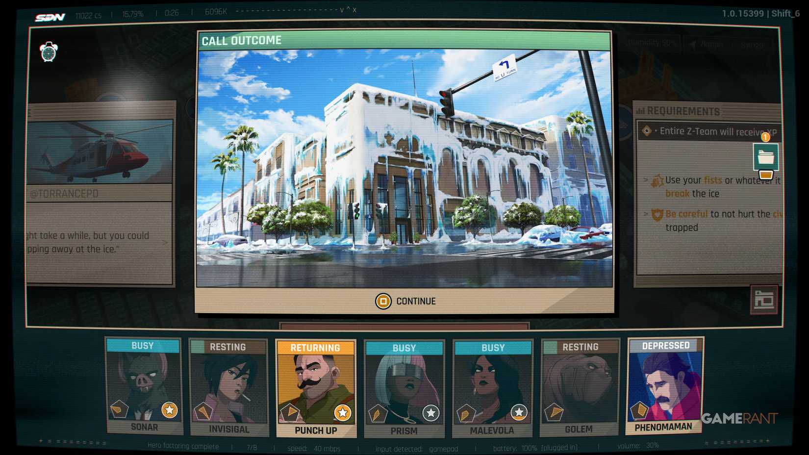 Dispatch Episode 6 walkthrough, tampilan urutan dispatch