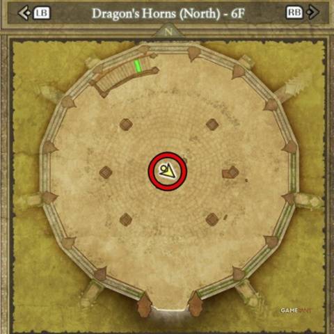 DQ2-MM-18-Dragons-Horns-North-6F-Map
