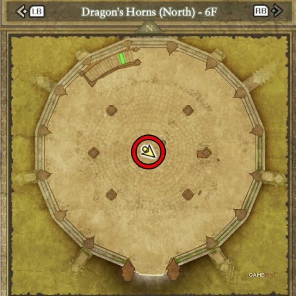 DQ2-MM-18-Dragons-Horns-North-6F-Map