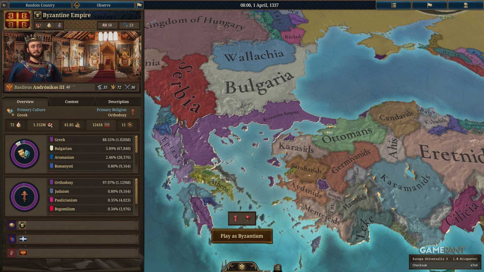 Europa Universalis 5 - Byzantine Empire