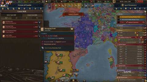 Europa Universalis 5 - Casus Belli Requirements