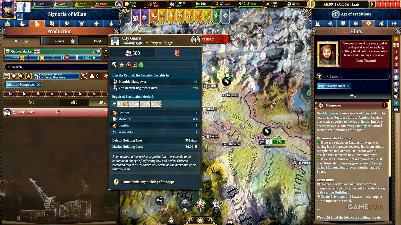 How to Increase Manpower in Europa Universalis 5