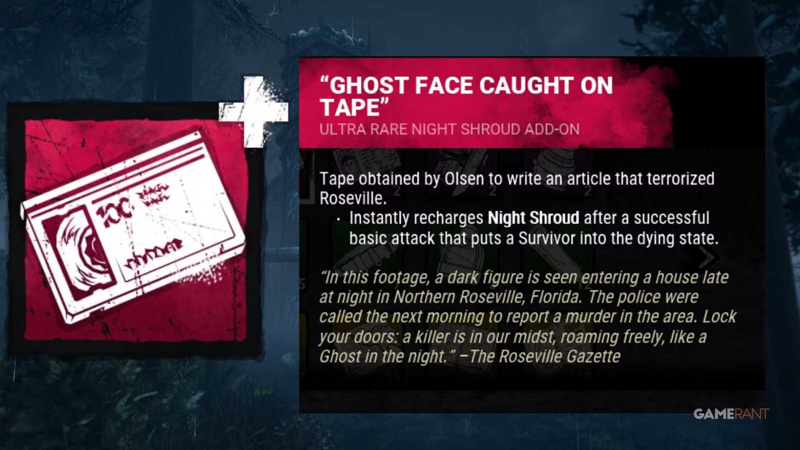 Ghost Face Caught on Tape Add on DBD-1