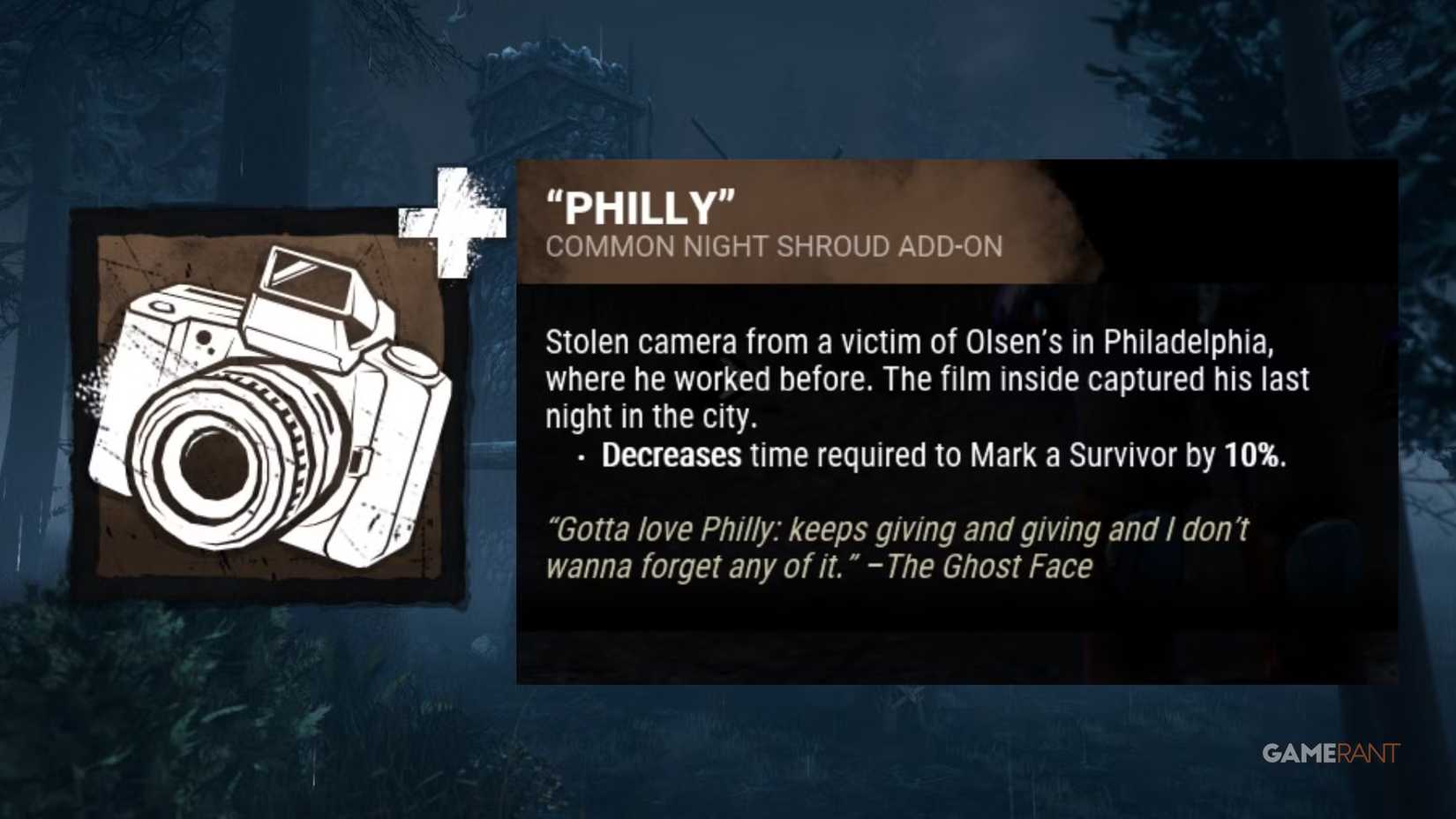 Ghost Face DBD Philly Add on