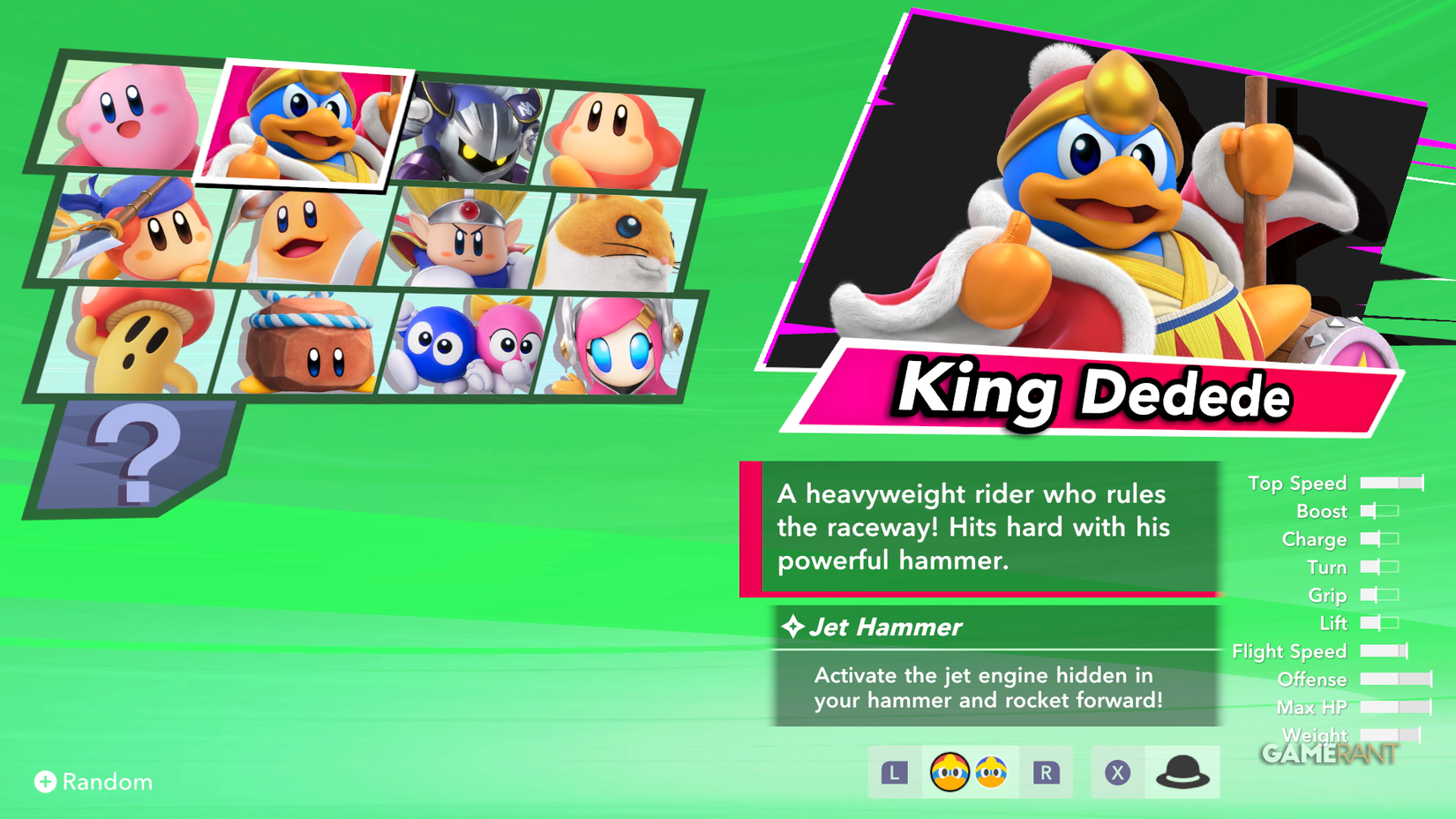king dedede kirby air riders
