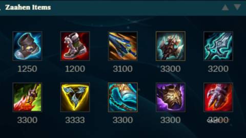League of Legends - Zaahen - Items
