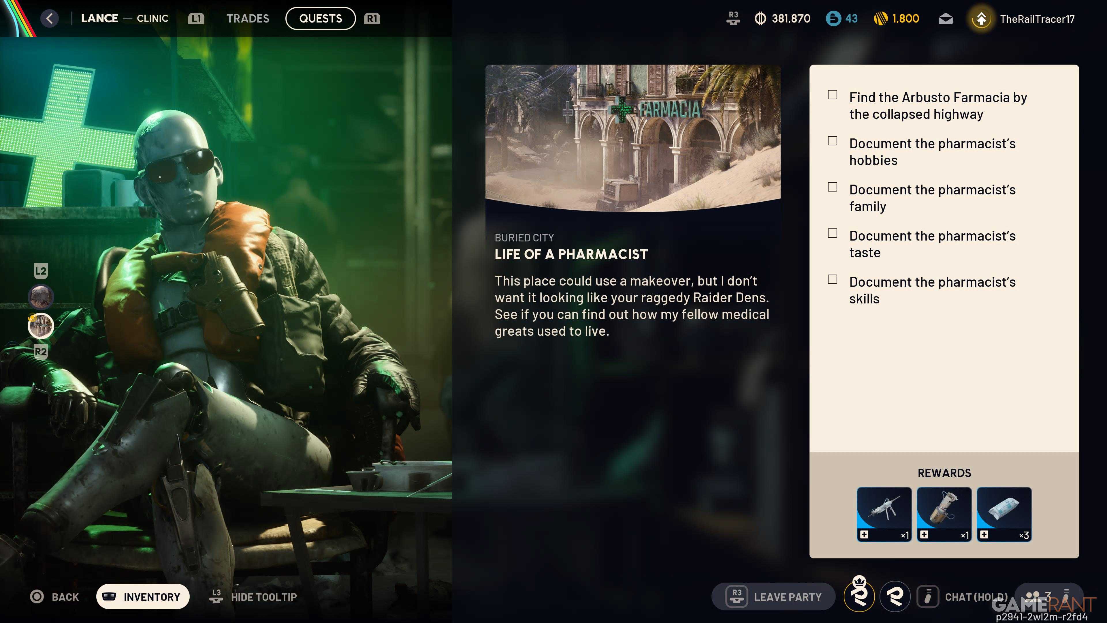 Arc Riaders Interactive Map How to Complete Life of a Pharmacist Quest in Arc Raiders
