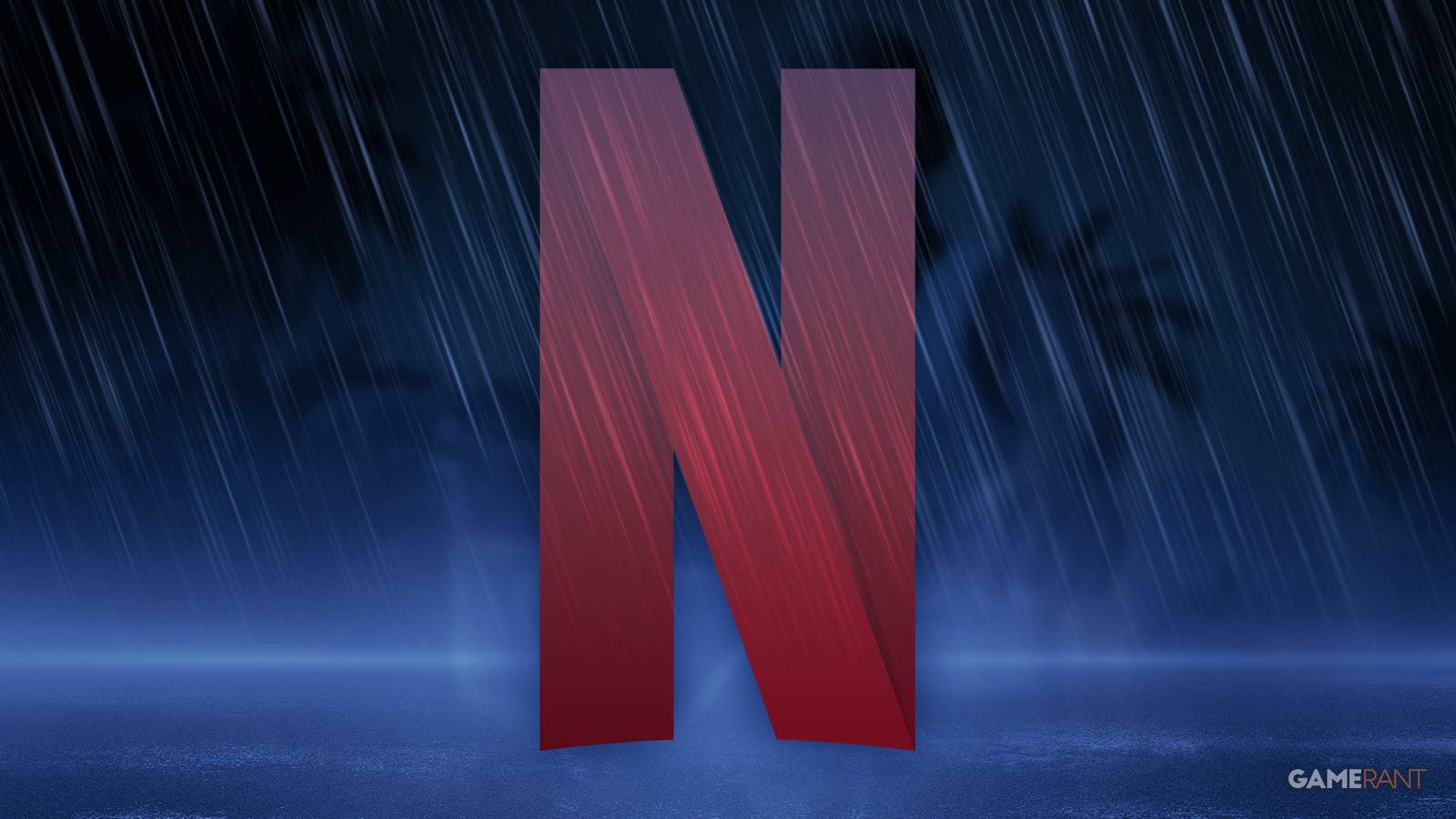 Netflix logo submark raining