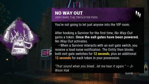 No Way Out Dead by Daylight perk
