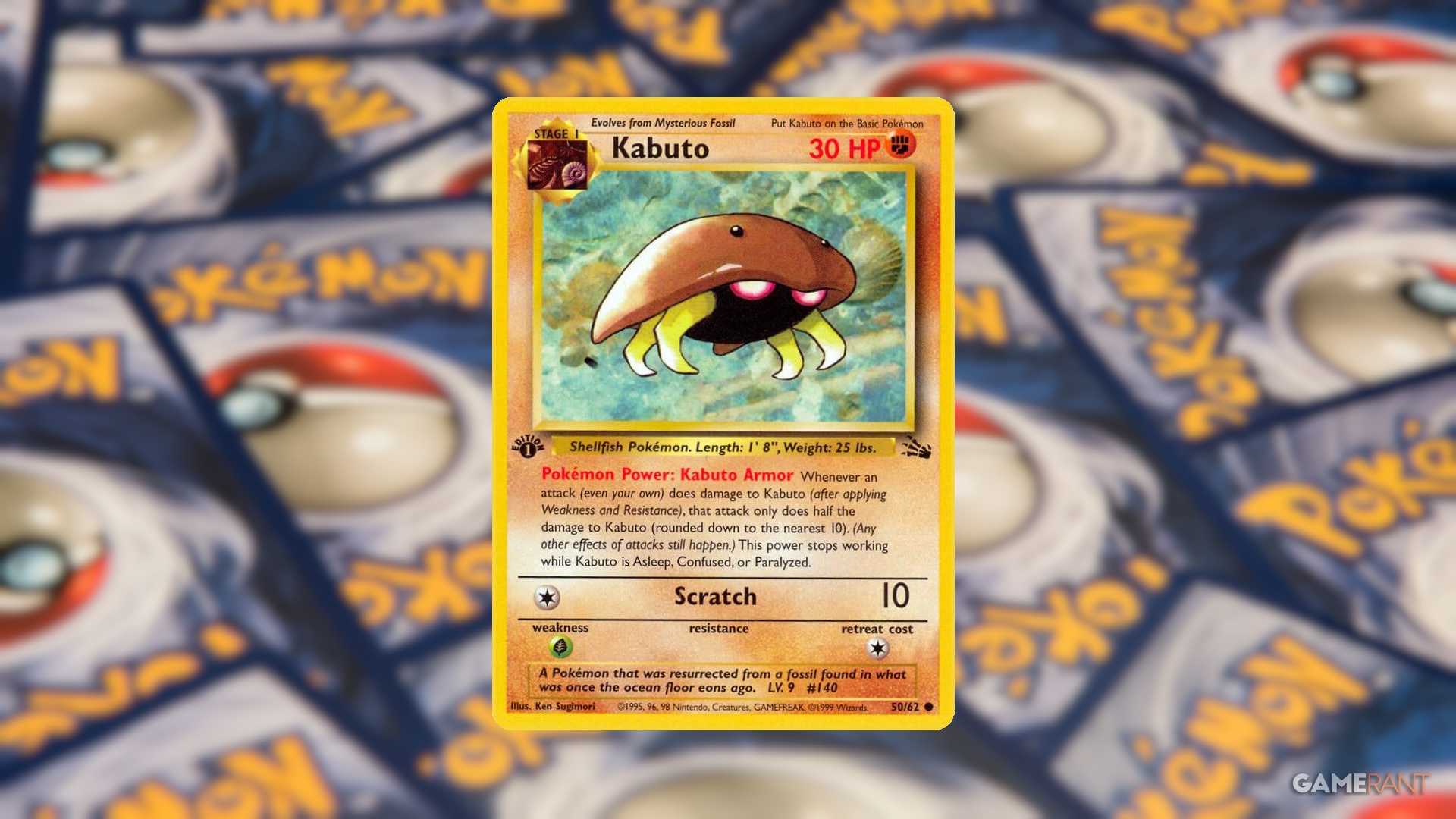 Kartu Pokemon TCG Kabuto Edisi ke-1