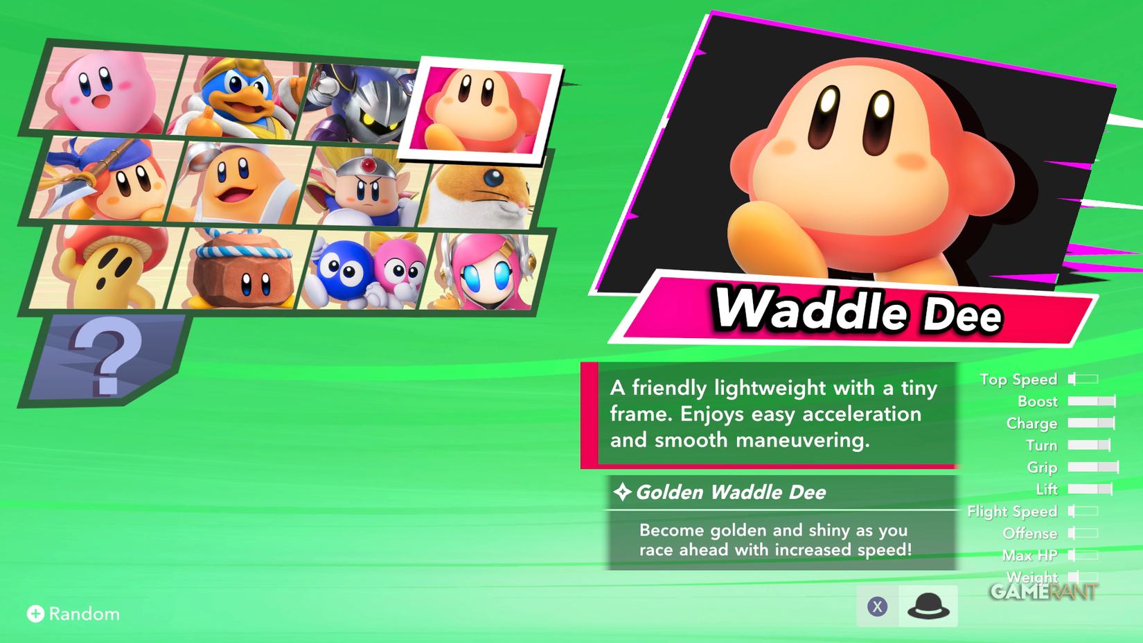 waddle dee kirby air riders