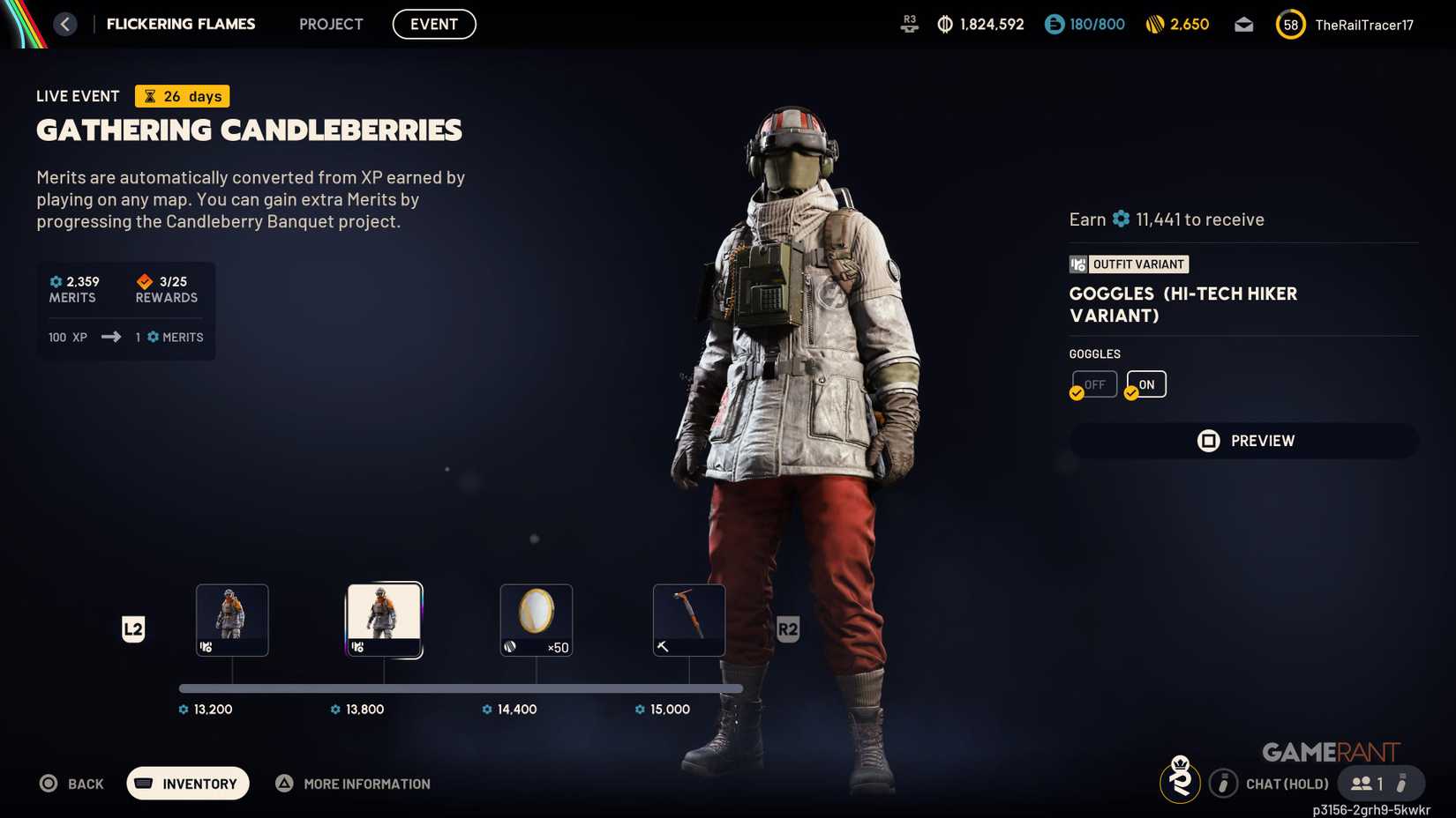 Все награды Flickering Flames Track:Pass в Arc Raiders 1