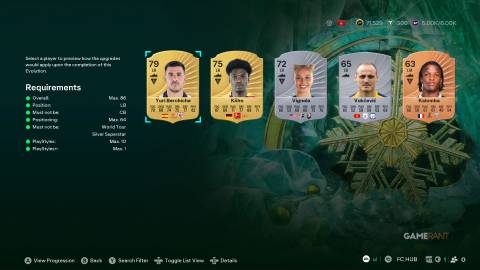 EA Sports FC 26 - Ultimate Team - Evolutions Eligible Players