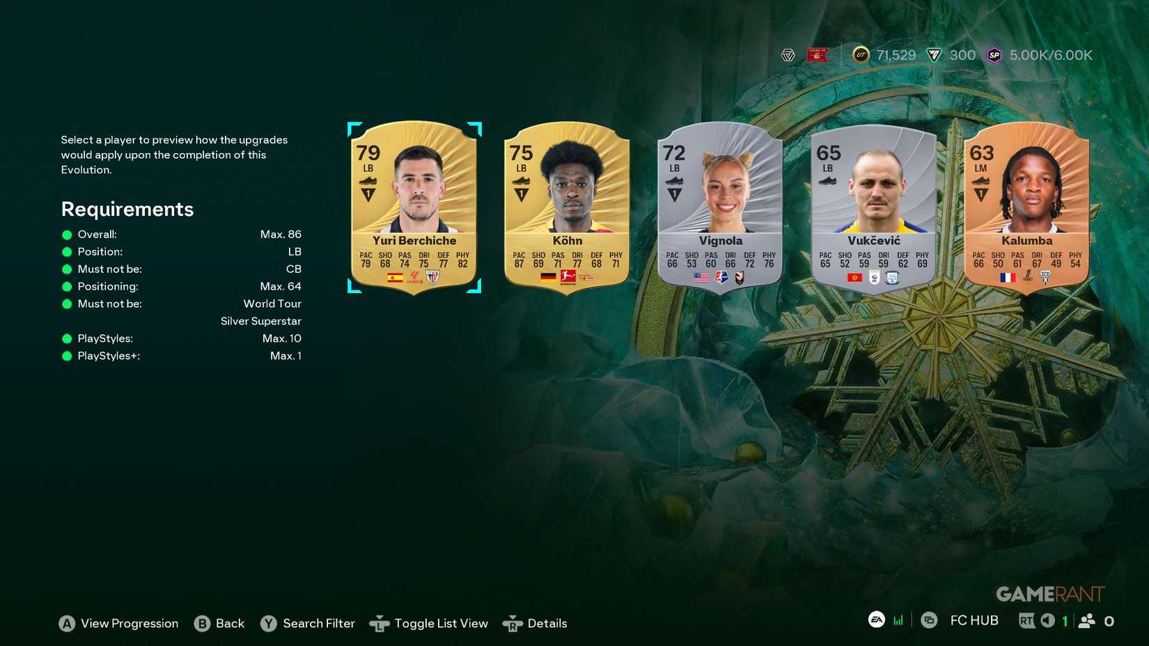 EA Sports FC 26 - Ultimate Team - Evolutions Eligible Players