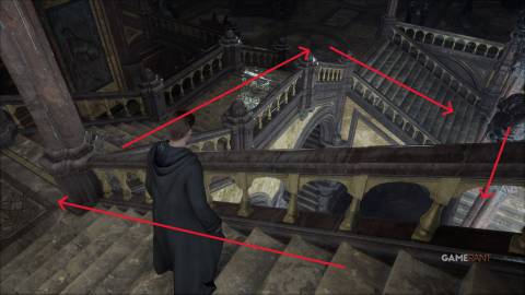 Hogwarts Legacy - Staircase in Defence Against the Dark Arts Tower