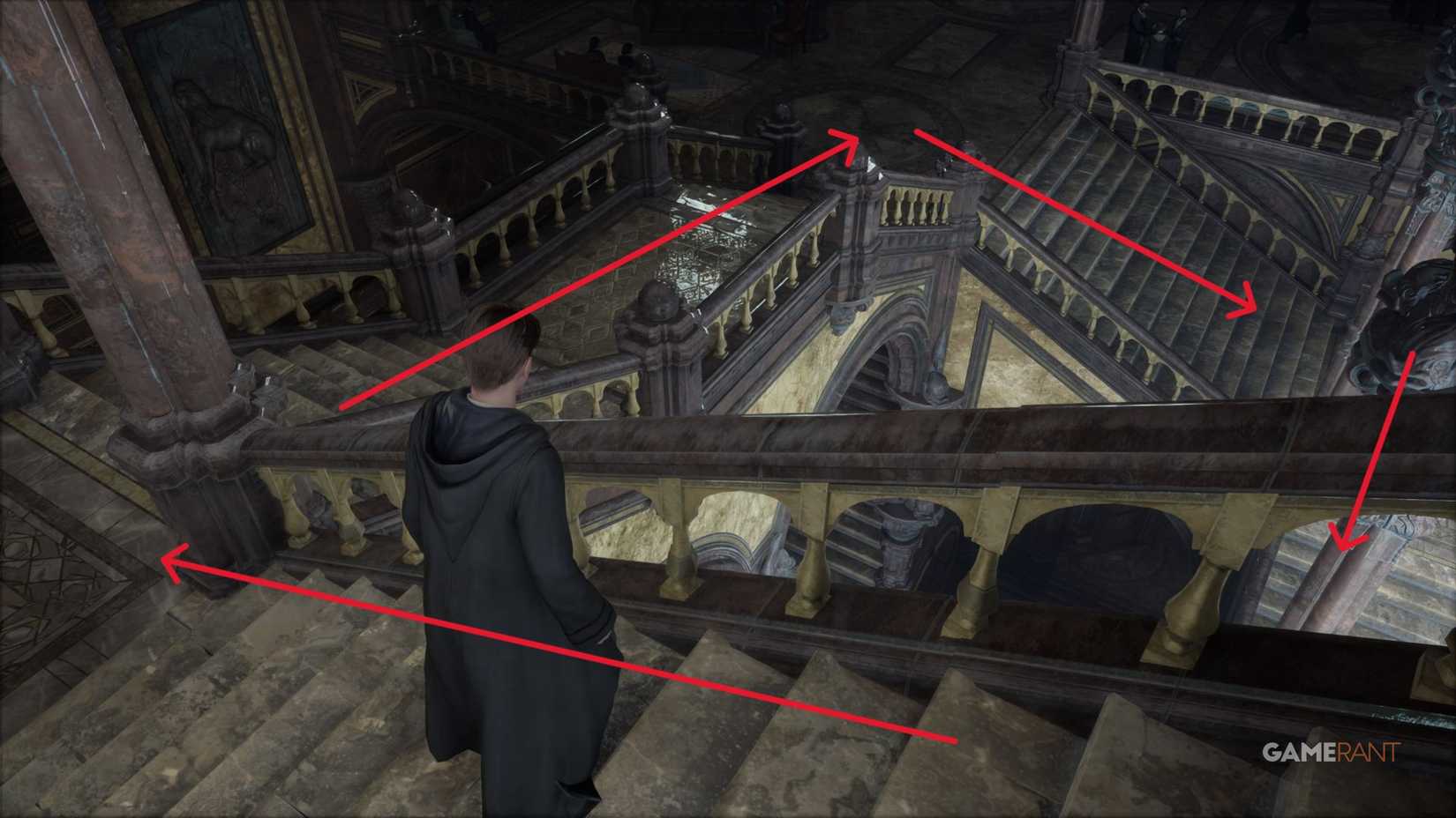 Hogwarts Legacy - Staircase in Defence Against the Dark Arts Tower