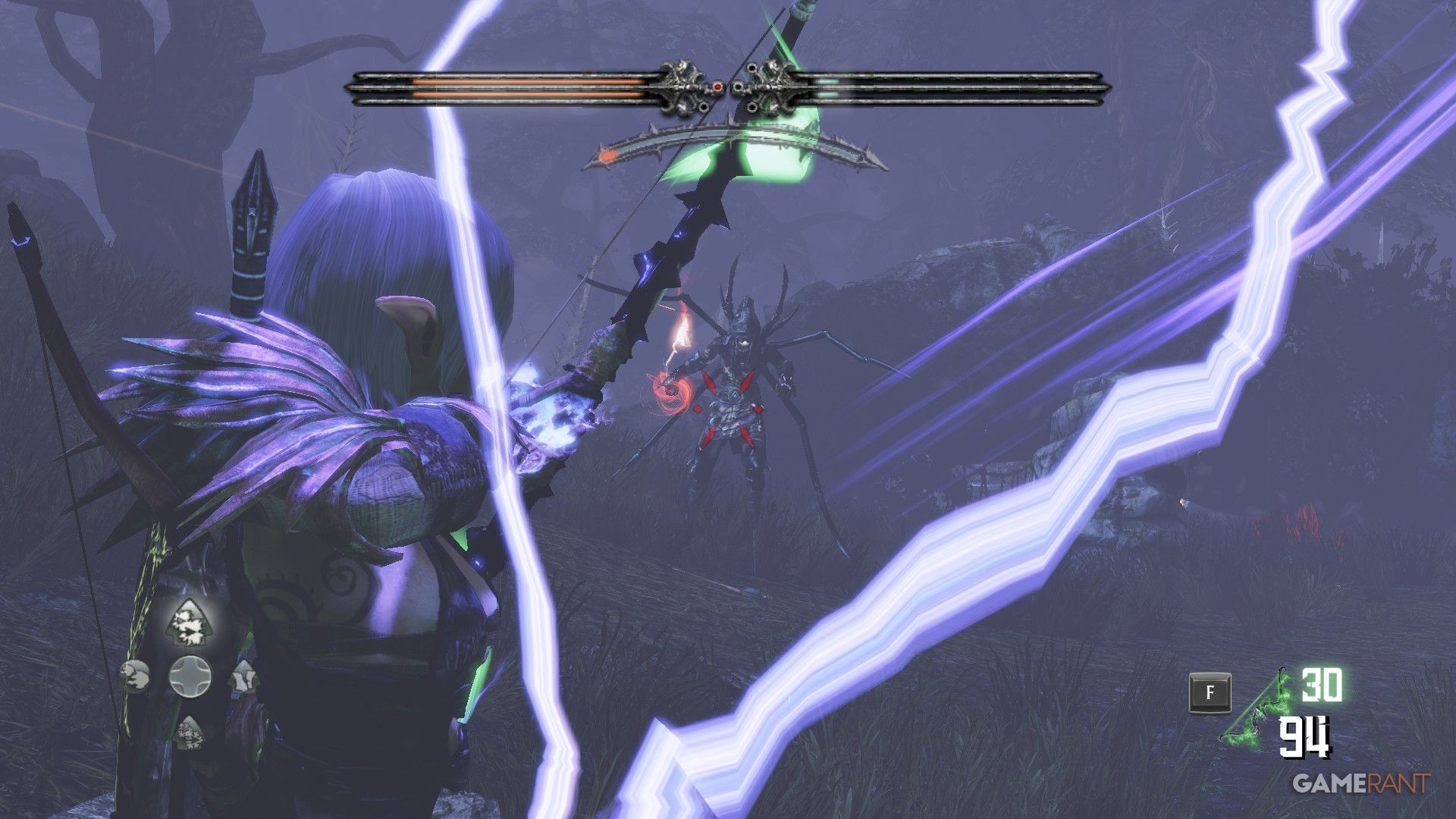 Hunter Demon's Forge Steam Gameplay Aiming During Boss Fight