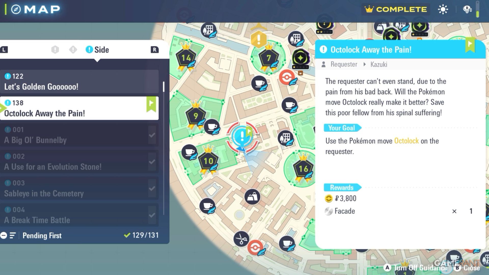 Octolock Away the Pain Mission Guide for Pokemon Legends Z-A