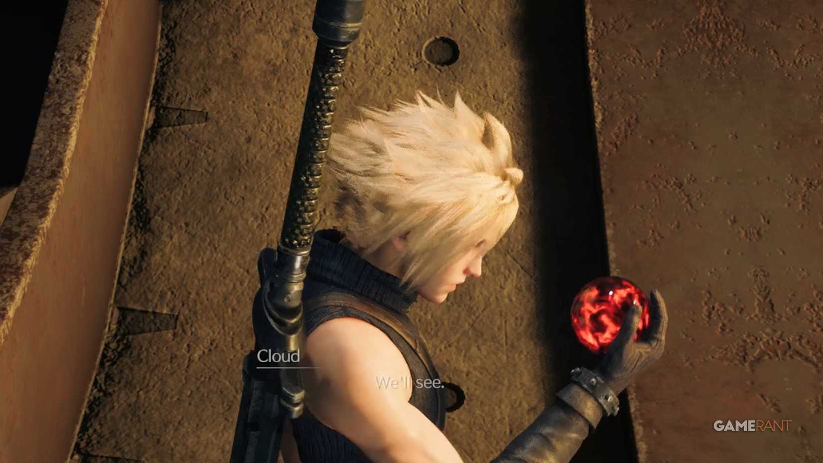 cloud holds red matter ff7 remake intergrade (1)