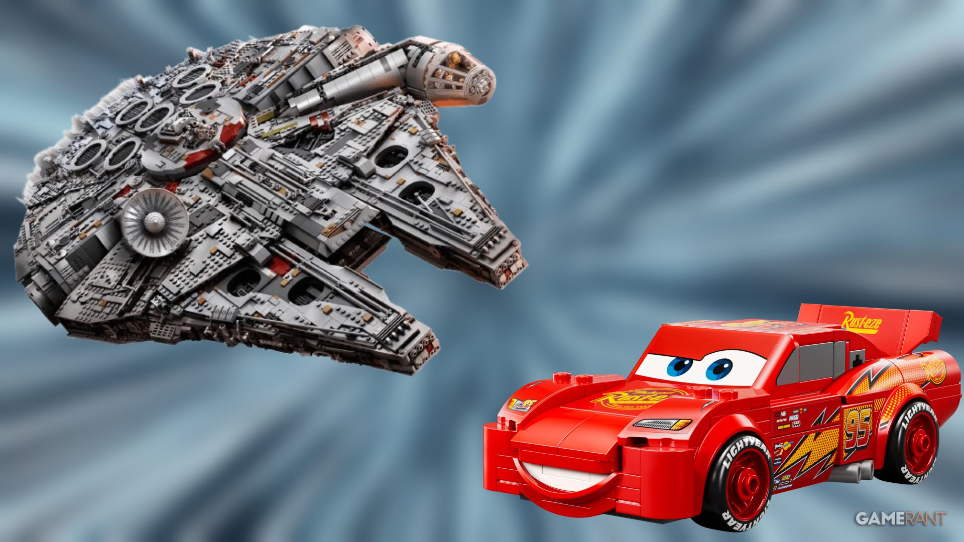 lego lightning mcqueen millennium falcon