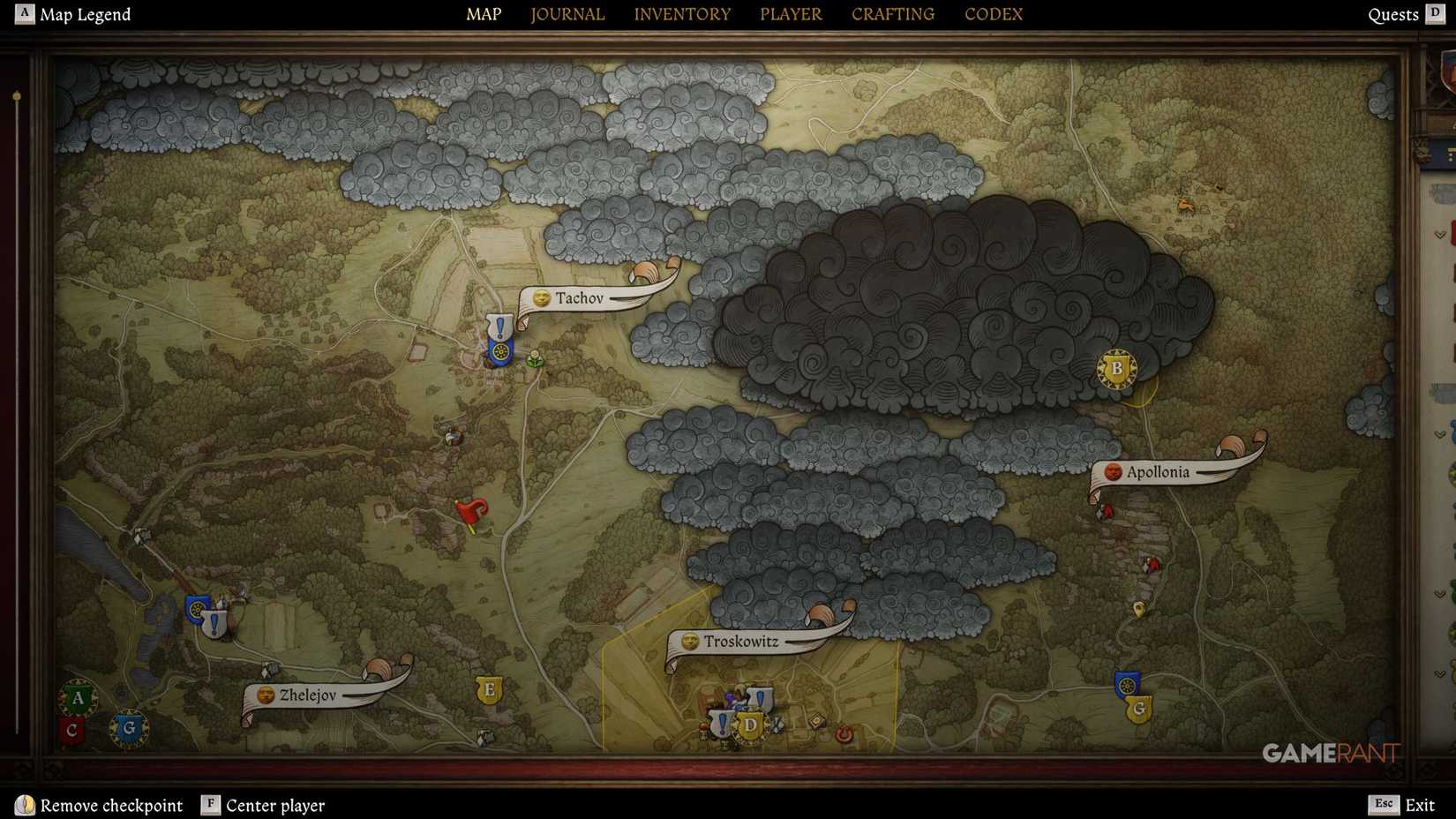 Kingdom Come Deliverance 2 - Map Showing Road North of Apollonia