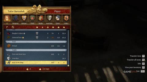 Kingdom Come Deliverance 2 - Opus Magnum - Loot Tailor for Keys to the Shop