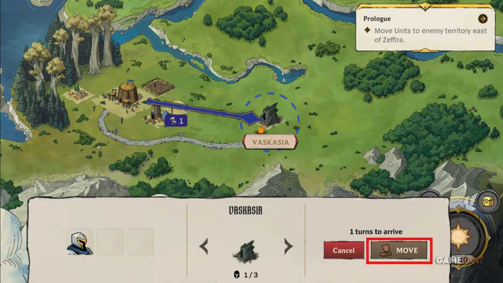 League of Legends - Demacia Rising - Move units to Vaskasia