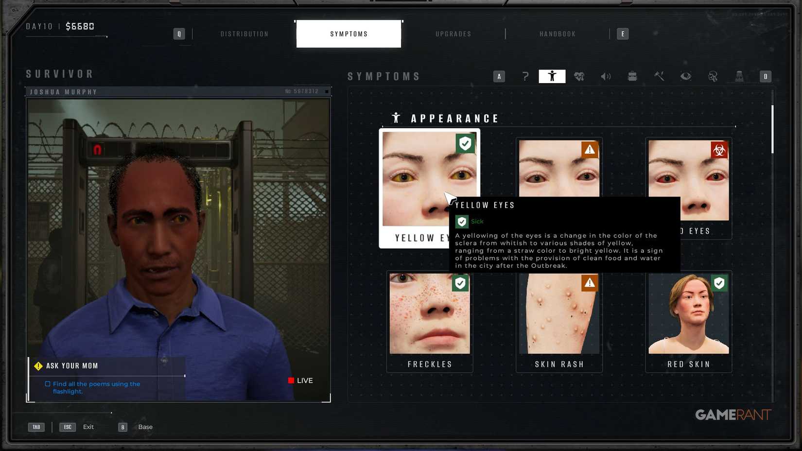 Quarantine Zone The Last Check - Green Symptom - Yellow Eyes