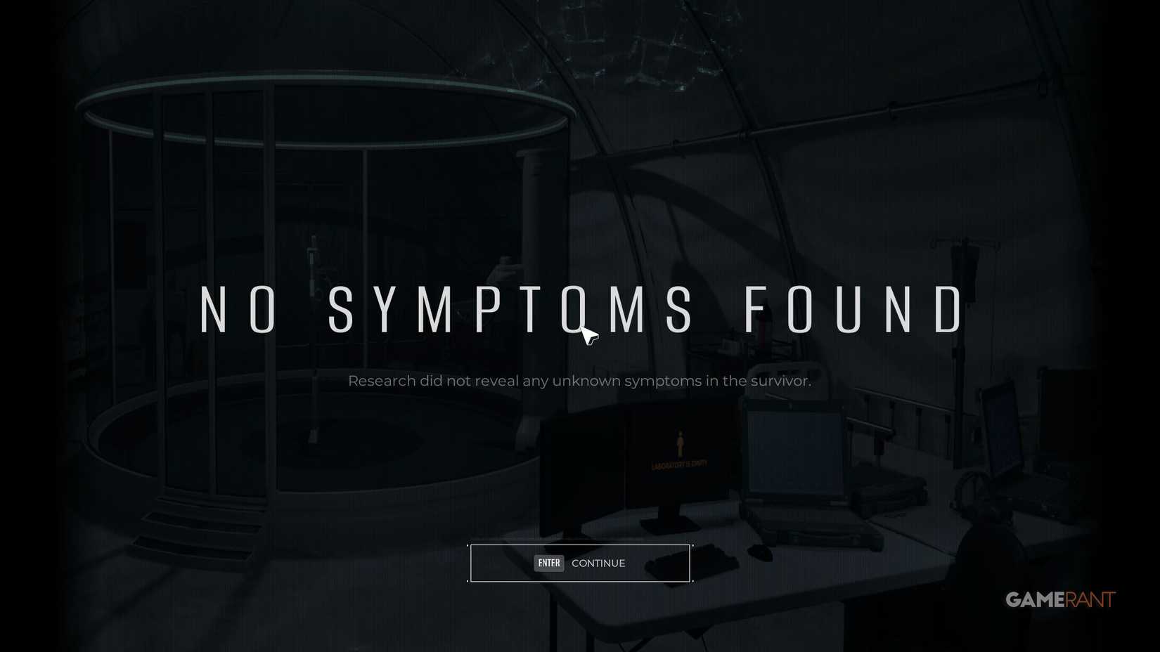 Quarantine zone Last check - no symptoms found