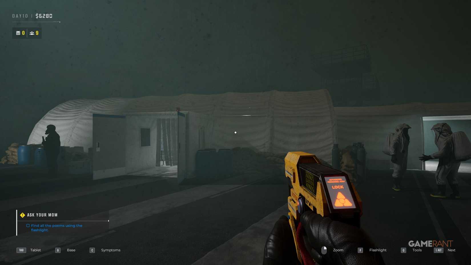 Quarantine zone Last check - Outside the laboratory