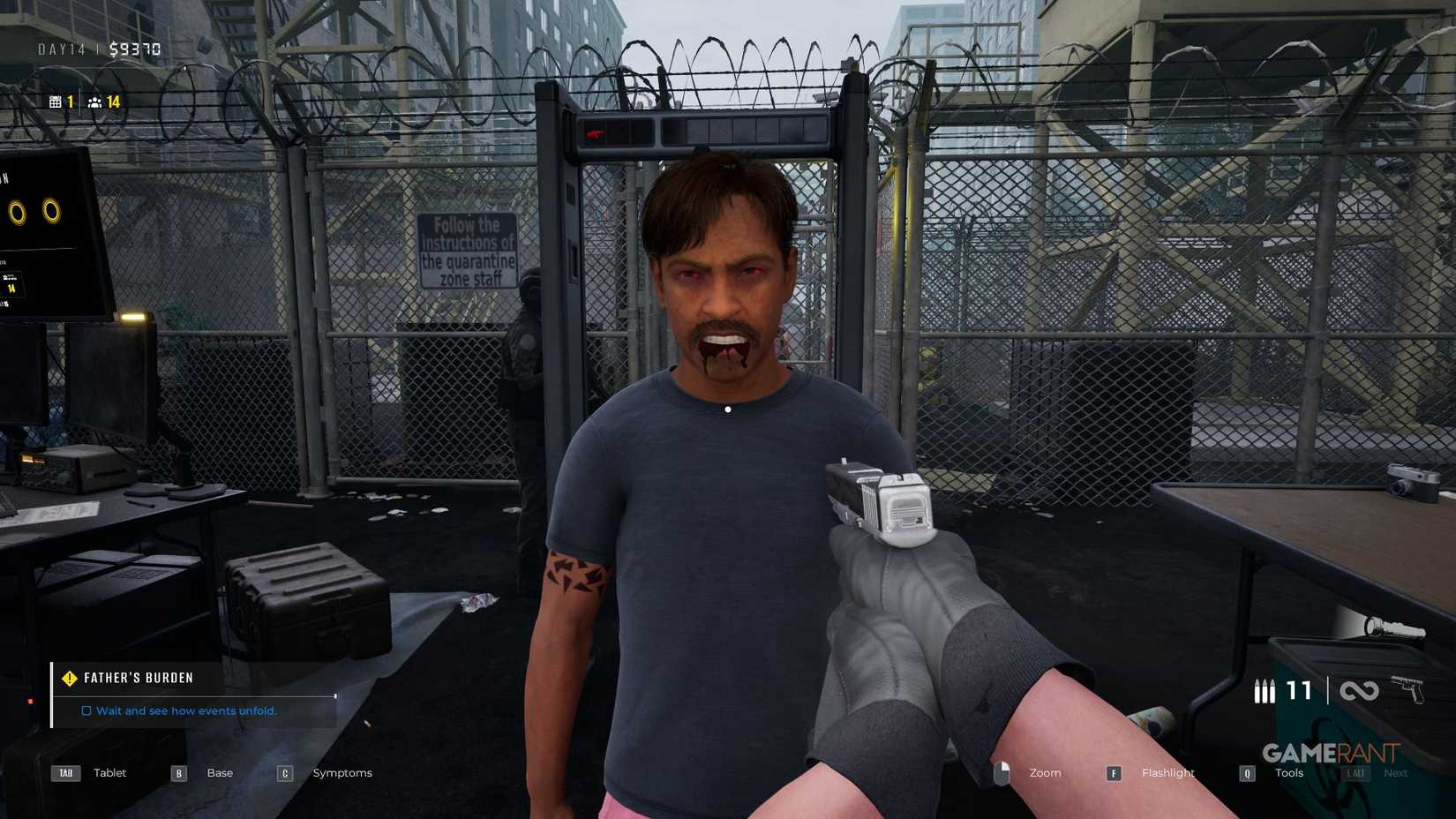 Quarantine Zone The Last Check - Pistol Pointed at Infected