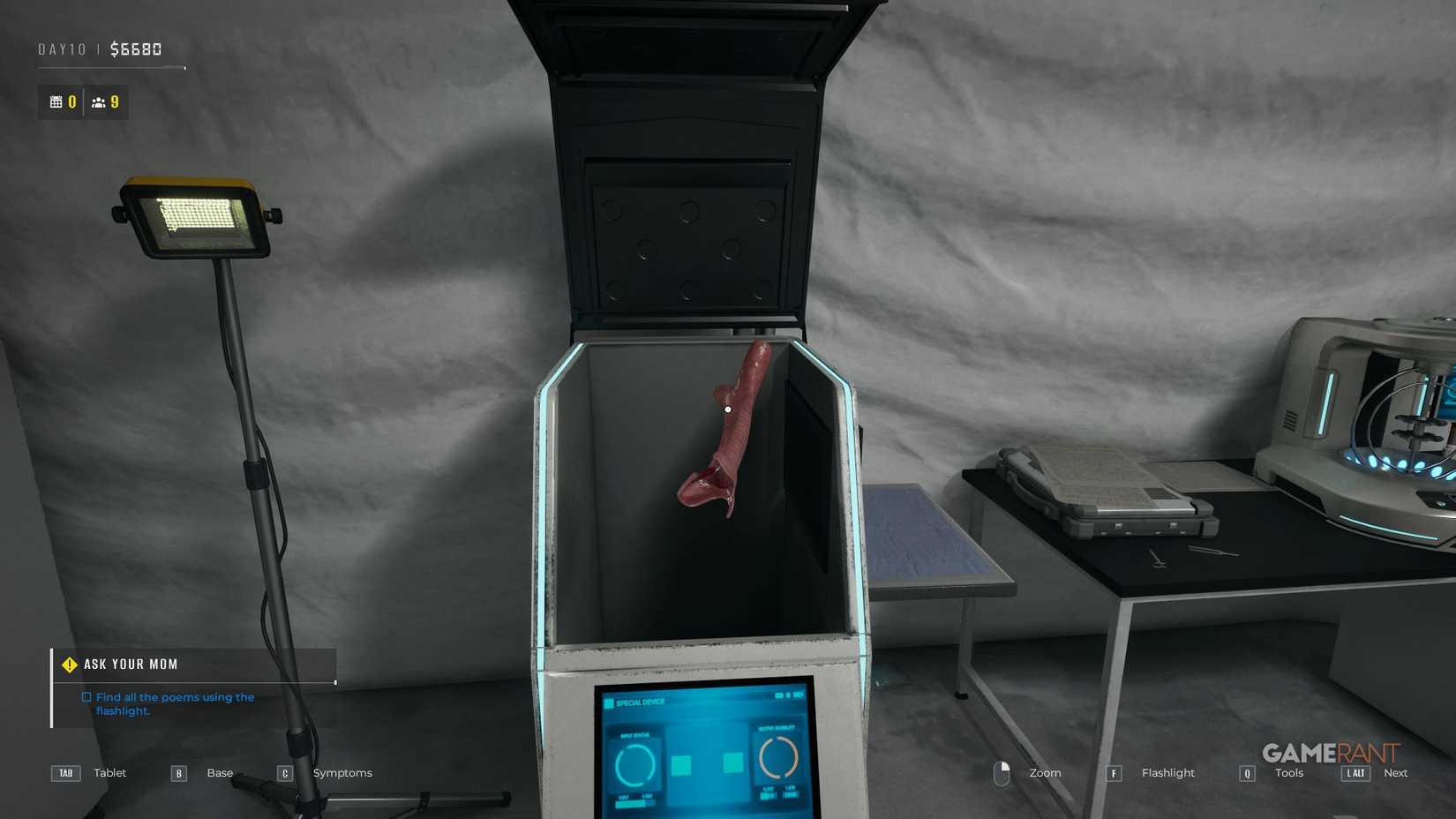 Quarantine Zone Final Check - Put the organ in the machine