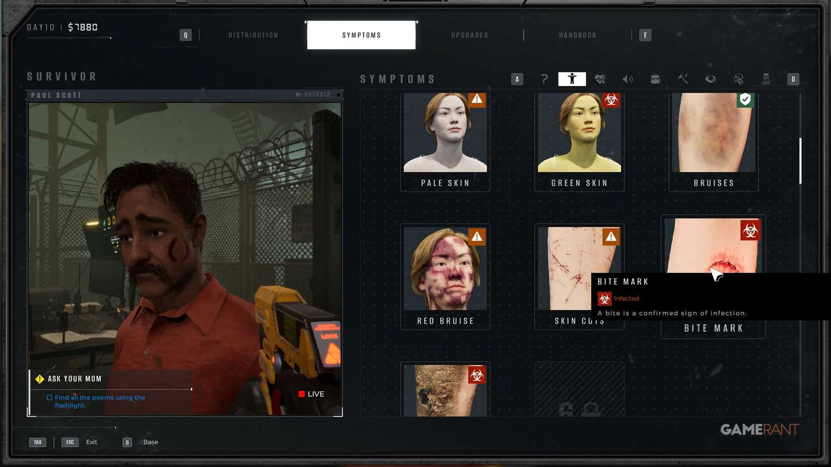 Quarantine Zone The Last Check - Red Symptom - Bite Mark