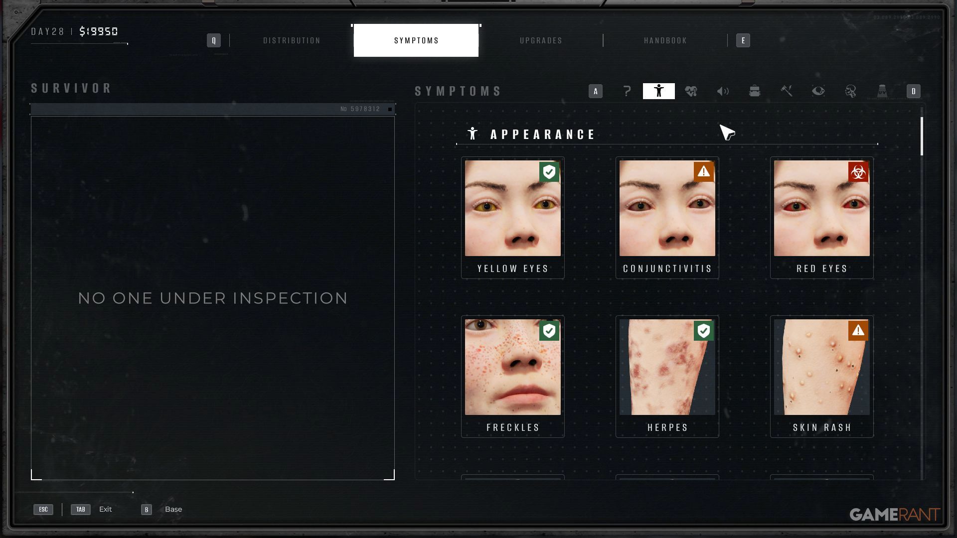 All Symptoms & What They Look Like in Quarantine Zone: The Last Check