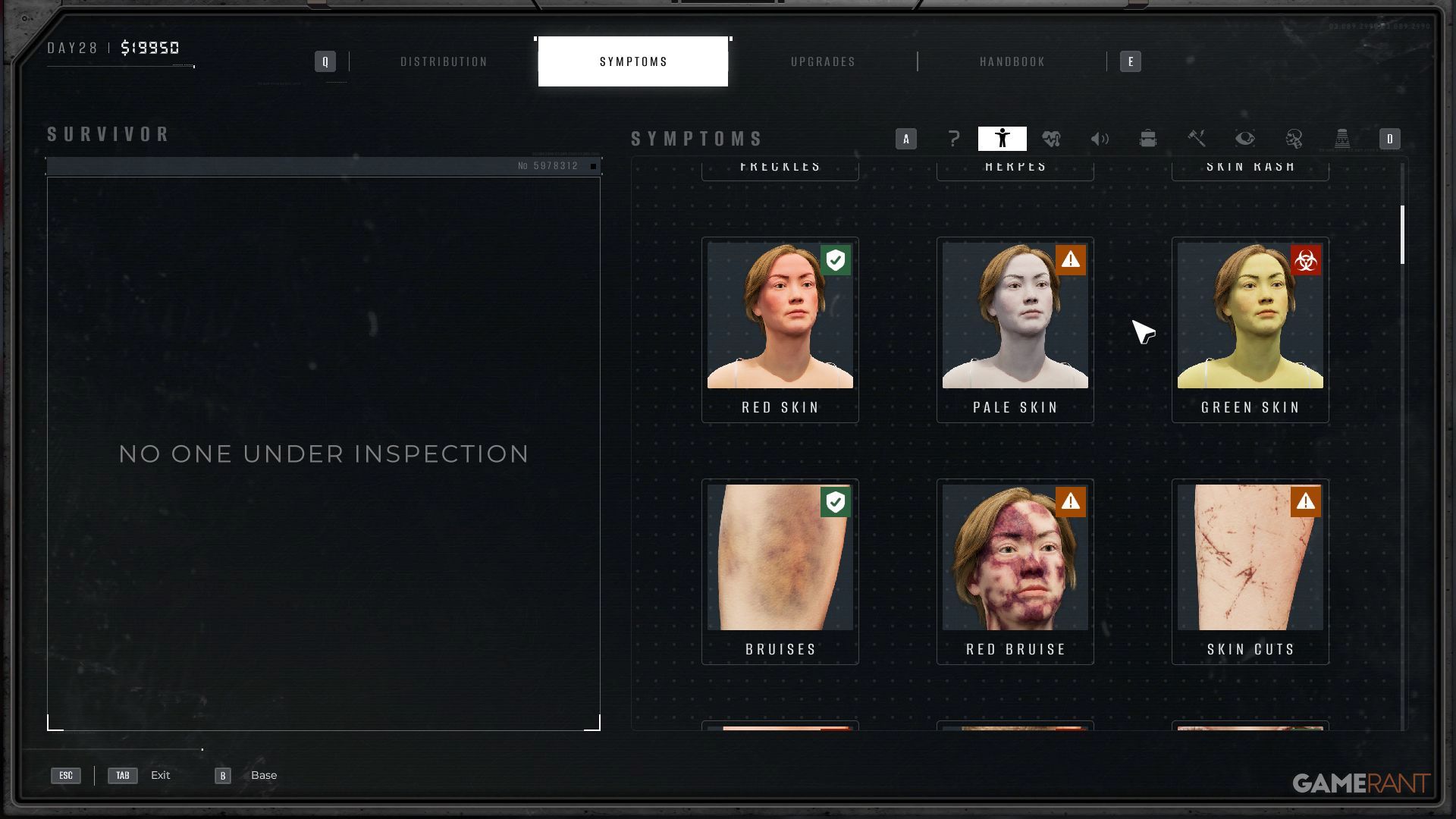 All Symptoms & What They Look Like in Quarantine Zone: The Last Check