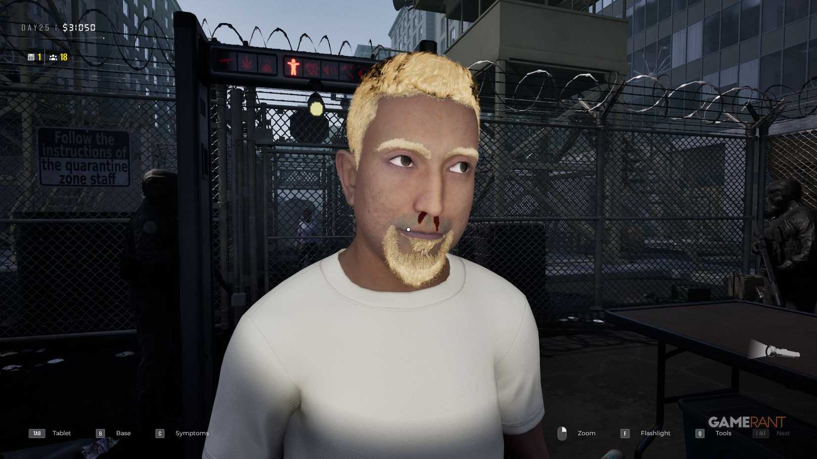 Quarantine Zone The Last Check - Symptoms - Nosebleed