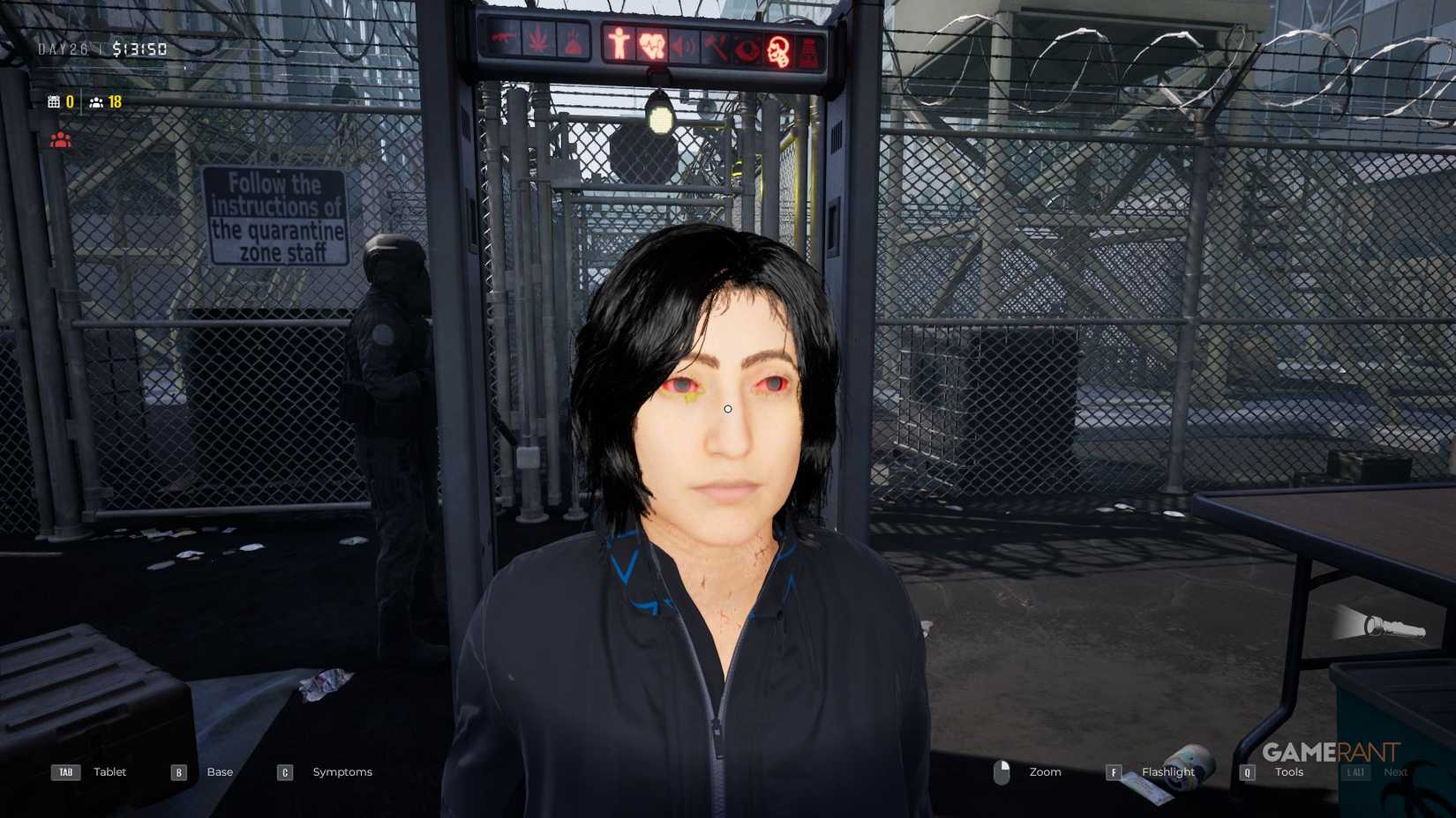 Quarantine Zone The Last Check - Symptoms - Red Eyes