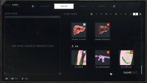 Quarantine Zone The Last Check - Symptoms - UV