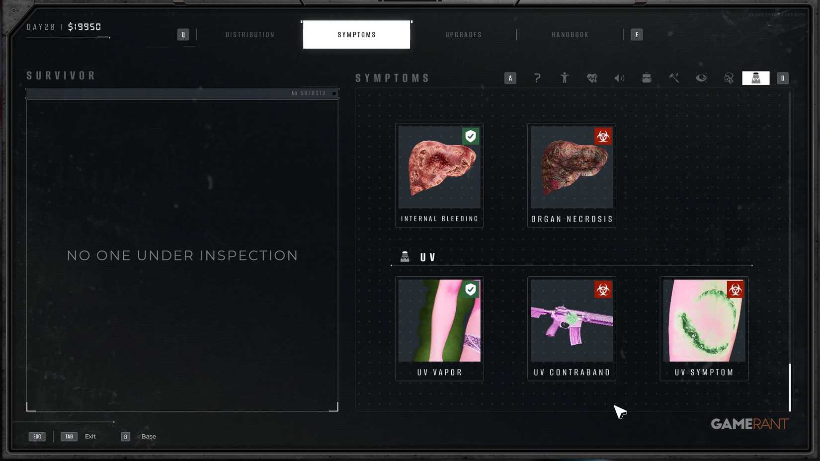 Quarantine Zone The Last Check - Symptoms - UV