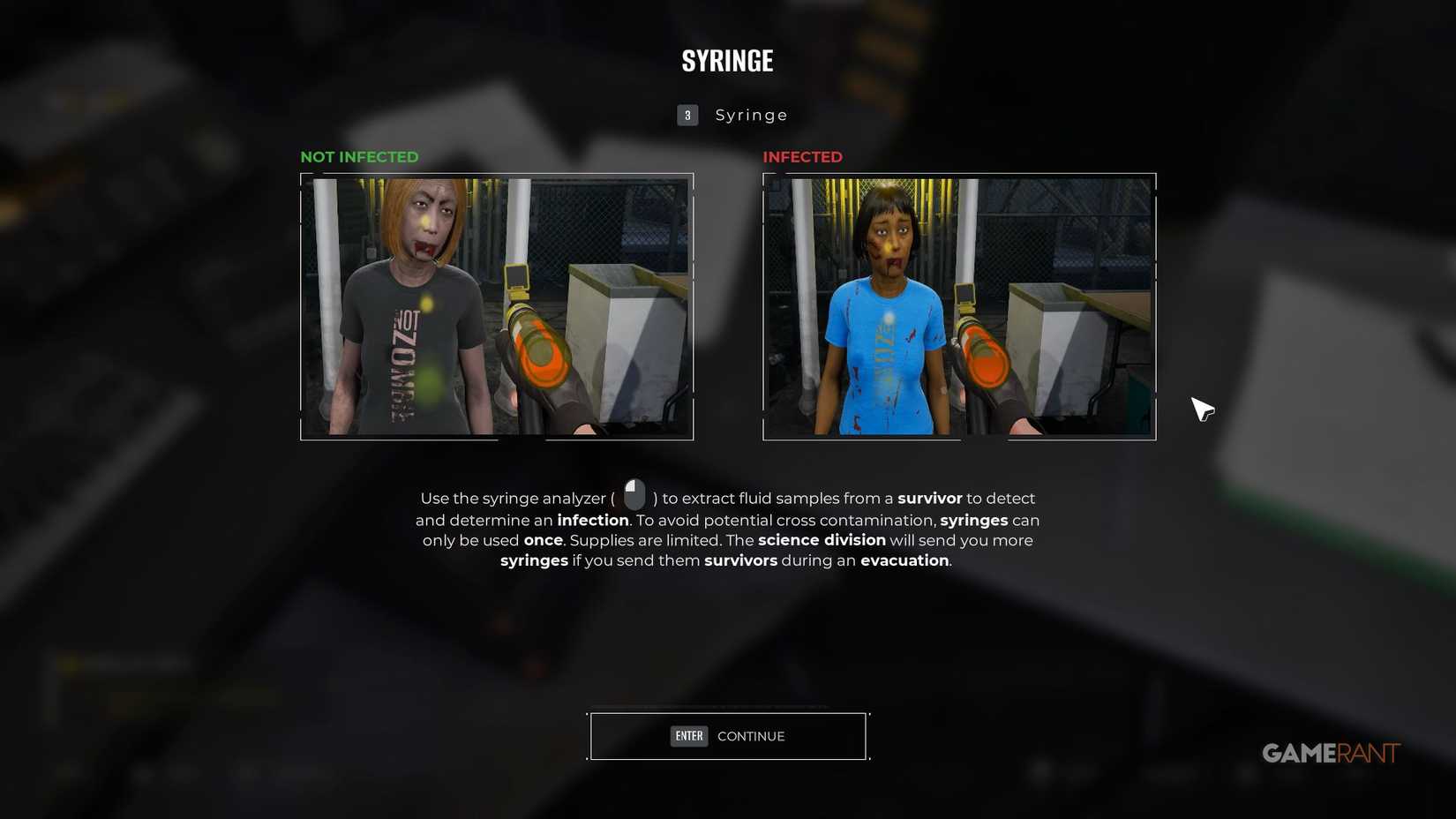 Quarantine Zone The Last Check - Syringe Analyzer - Tutorial