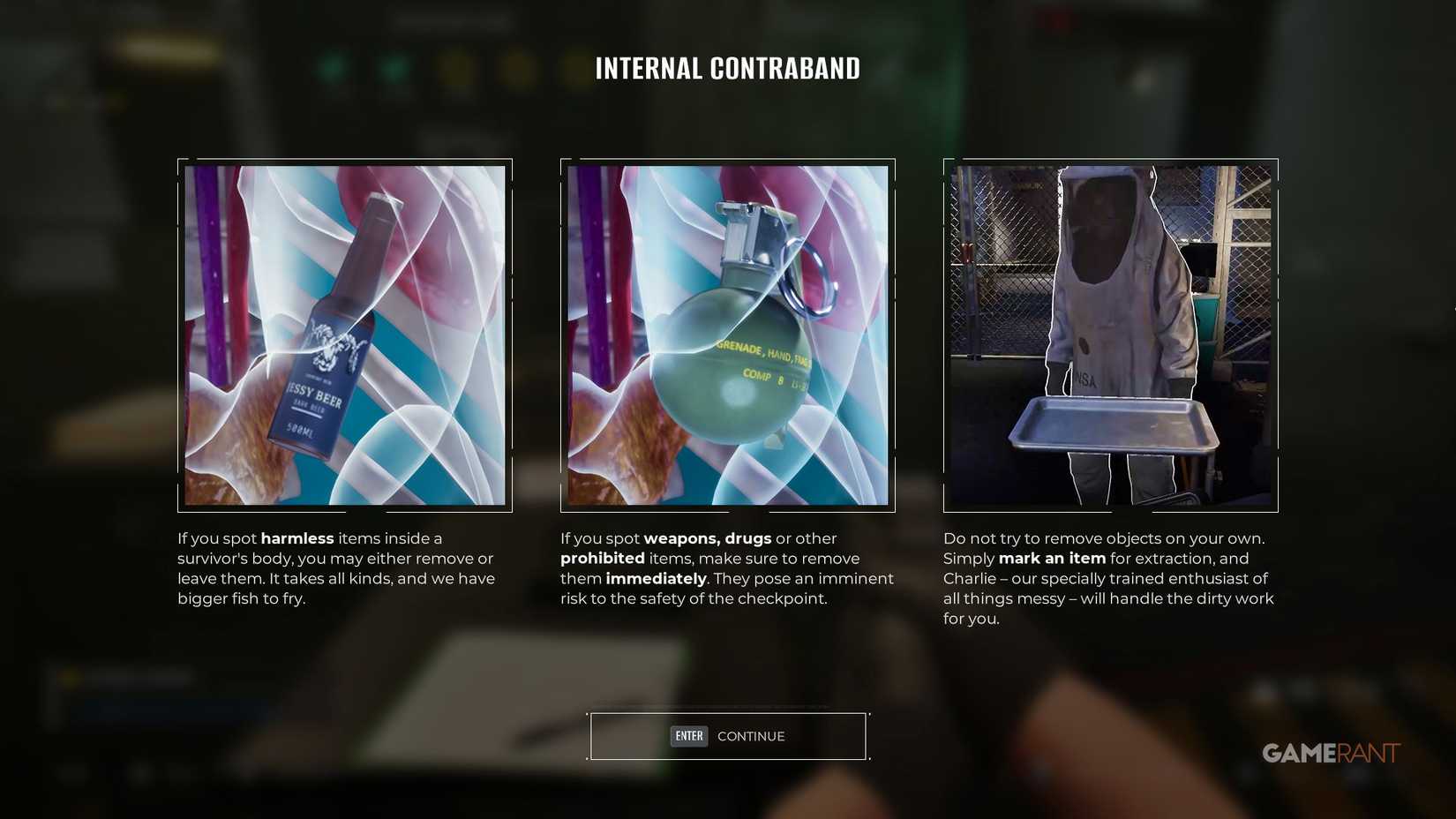 Quarantine Area Final Check - X-ray - Internal Prohibition