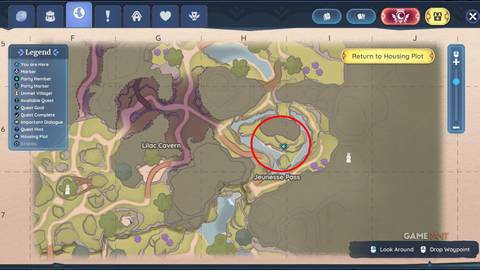 Head further south of the Jeunesse Pass where the Sunburst Batterflies will spawn in the area by the waterfall at Deep Woods in Palia.