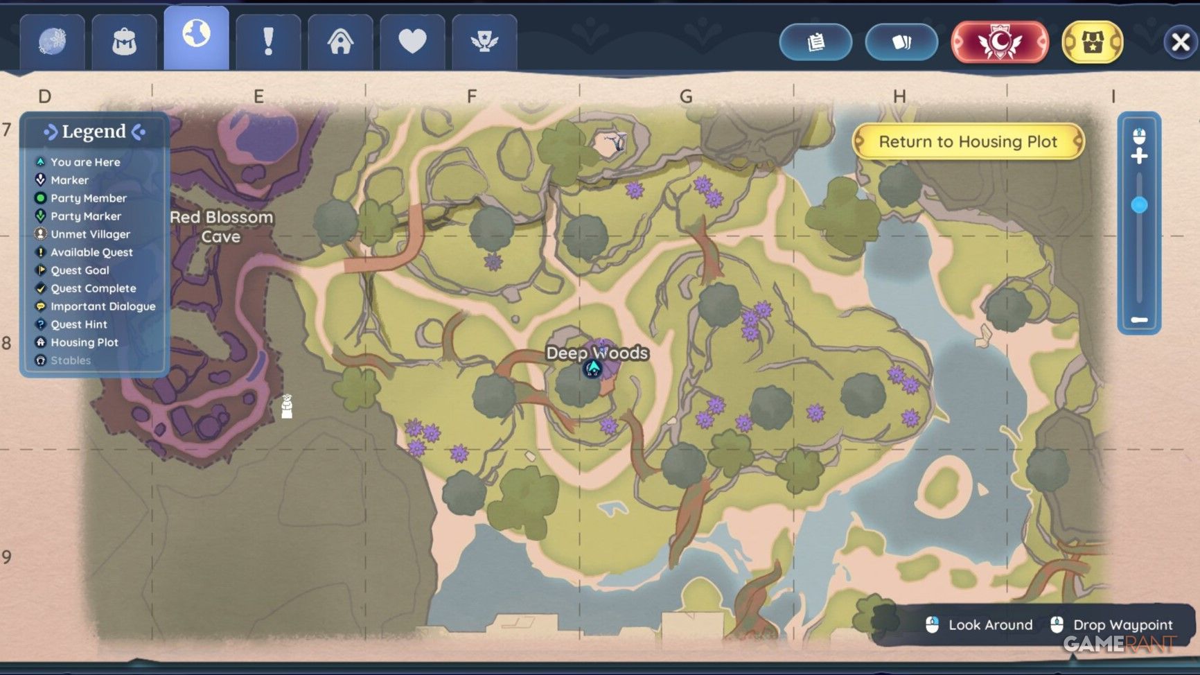 The area surrounding the Fast Travel Stable board is where we found a handful of Sunburst Batterflies.