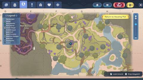 The area surrounding the Fast Travel Stable board is where we found a handful of Sunburst Batterflies.