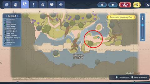 There are also a few Sunburst Batterflies you may spot near the Fallen Aqueduct.